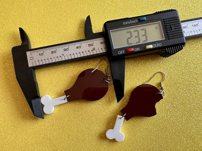 Turkey Leg Earrings: Thanksgiving, Holiday, Laser Cut Acrylic Turkeys, Give Thanks, Family, Friendsgiving, Chicken, Gifts for Her/Him/Them