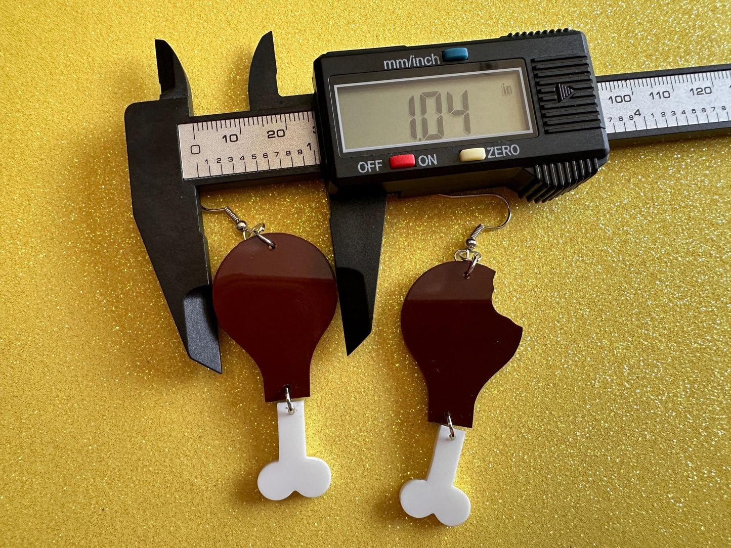 Turkey Leg Earrings: Thanksgiving, Holiday, Laser Cut Acrylic Turkeys, Give Thanks, Family, Friendsgiving, Chicken, Gifts for Her/Him/Them