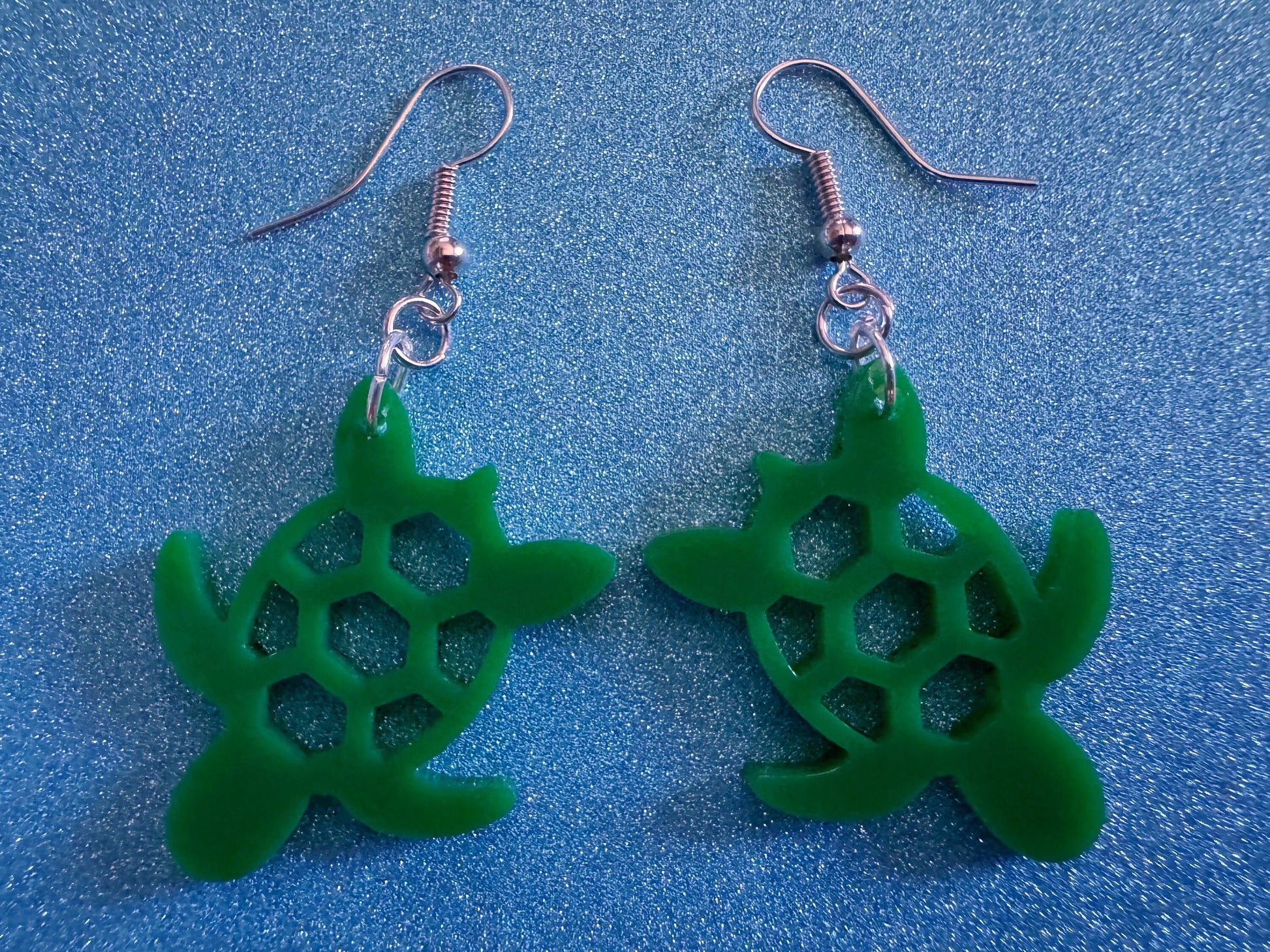 Turtle Earrings: Laser Cut Acrylic Turtles, Ocean Animals, Sea Creatures, Aquatic, Sea Turtles, Green Earrings, Best Gifts for Her/Him/Them