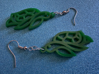 Turtle Earrings: Laser Cut Acrylic Turtles, Ocean Animals, Sea Creatures, Aquatic, Sea Turtles, Green Earrings, Best Gifts for Her/Him/Them