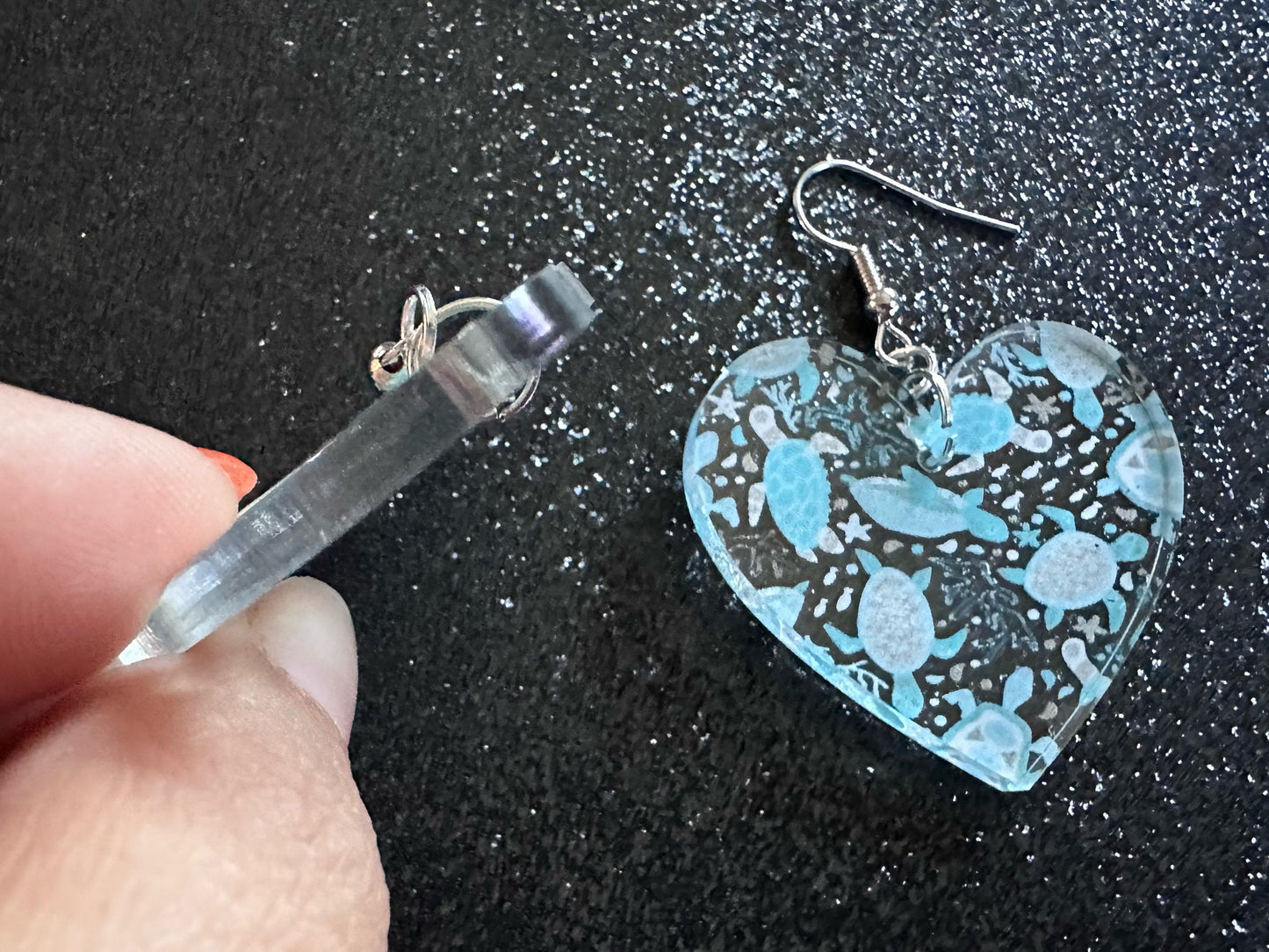 Turtle Earrings: Laser Cut Acrylic Turtles, Ocean Animals, Sea Creatures, Aquatic, Sea Turtles, Save the Turtles, Gifts for Her/Him/Them