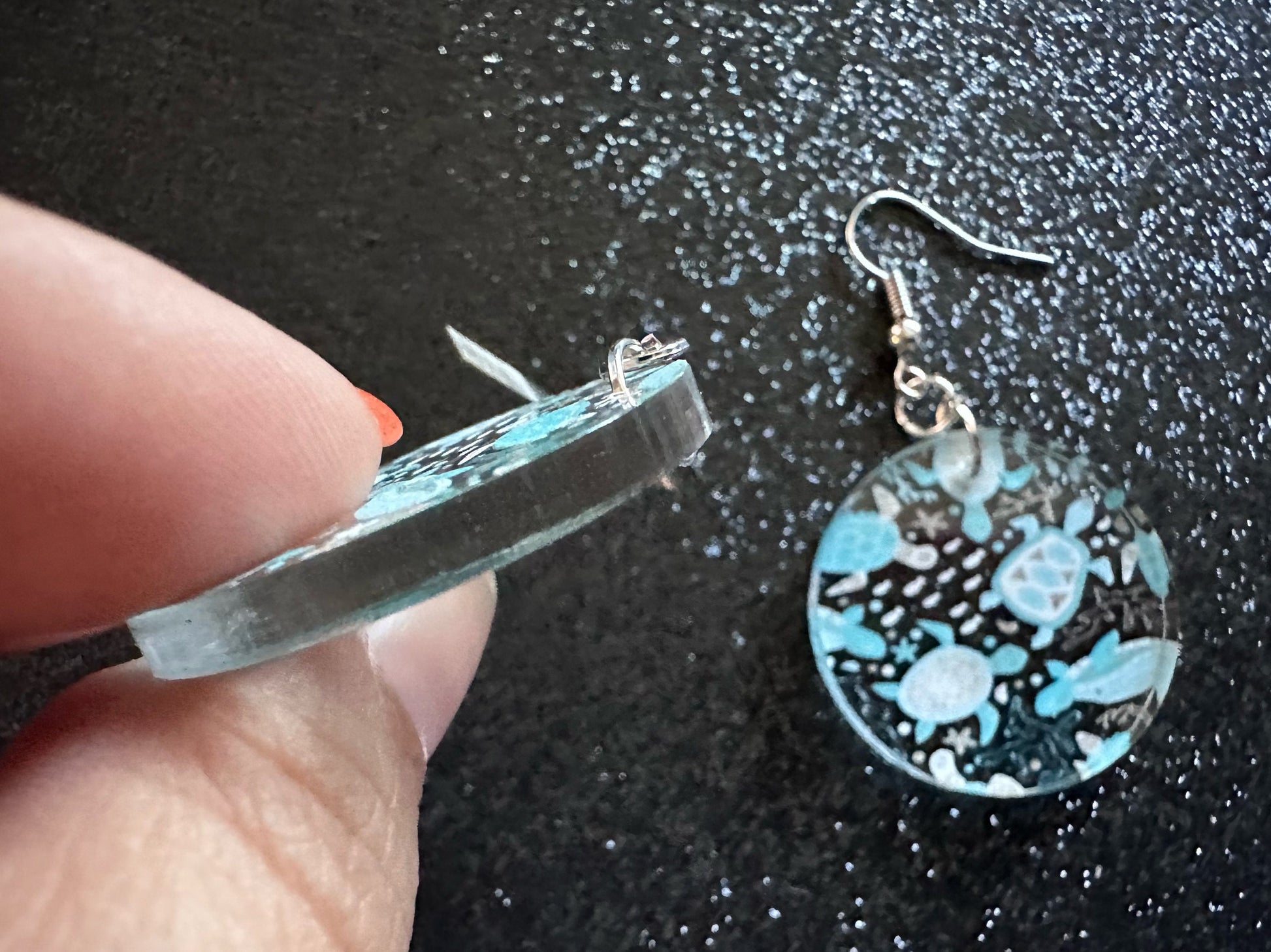 Turtle Earrings: Laser Cut Acrylic Turtles, Ocean Animals, Sea Creatures, Aquatic, Sea Turtles, Save the Turtles, Gifts for Her/Him/Them