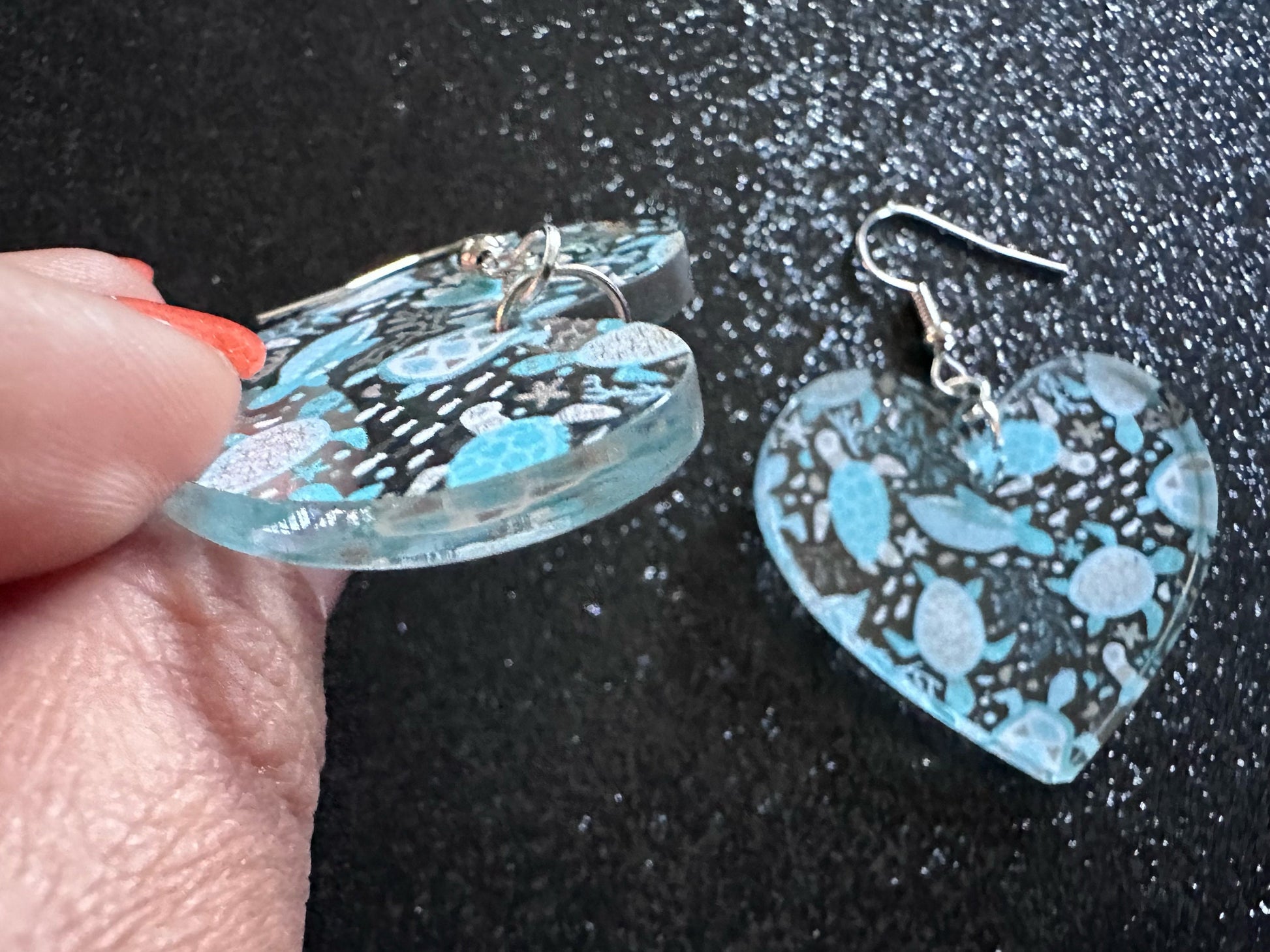 Turtle Earrings: Laser Cut Acrylic Turtles, Ocean Animals, Sea Creatures, Aquatic, Sea Turtles, Save the Turtles, Gifts for Her/Him/Them