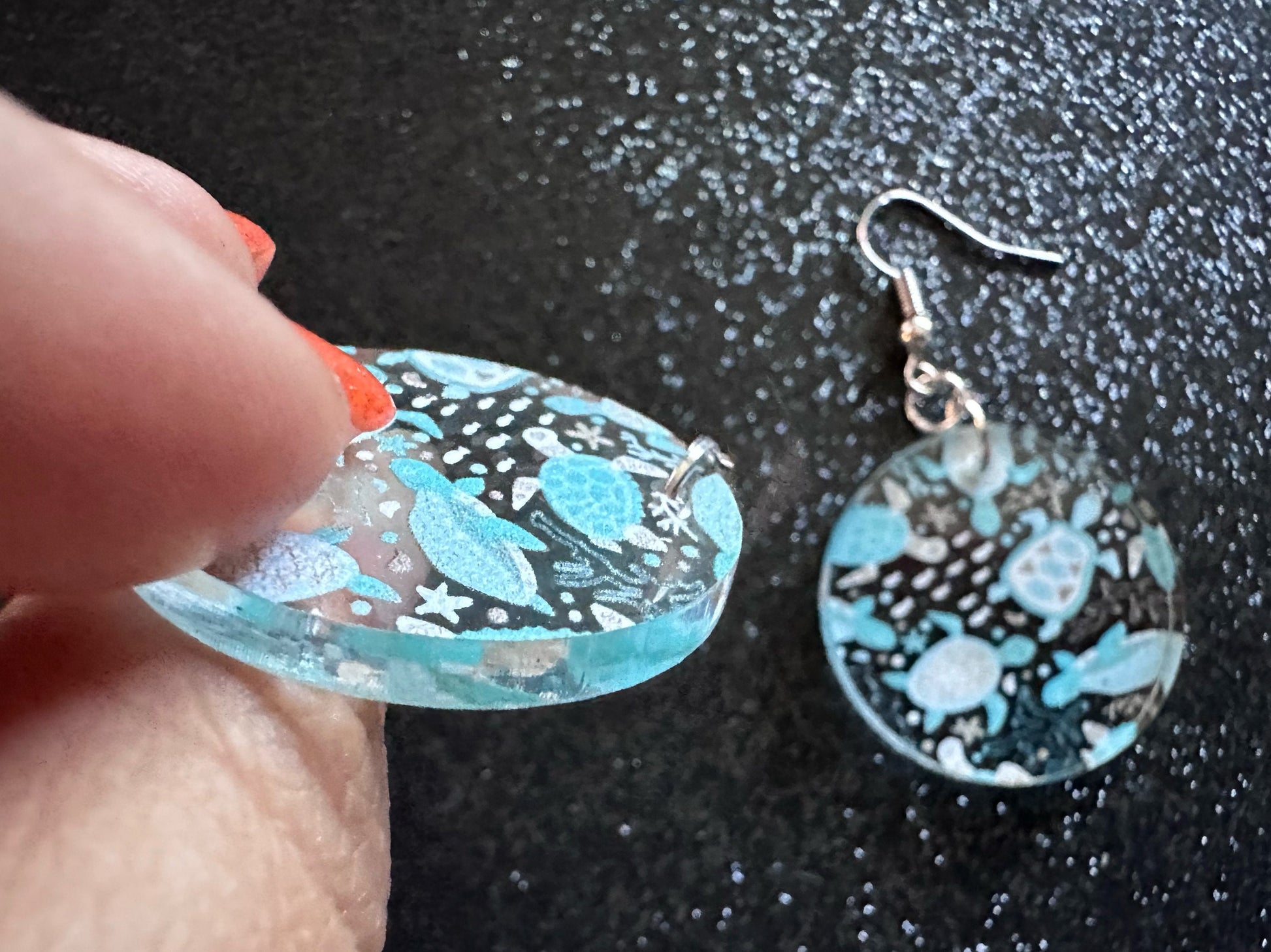 Turtle Earrings: Laser Cut Acrylic Turtles, Ocean Animals, Sea Creatures, Aquatic, Sea Turtles, Save the Turtles, Gifts for Her/Him/Them