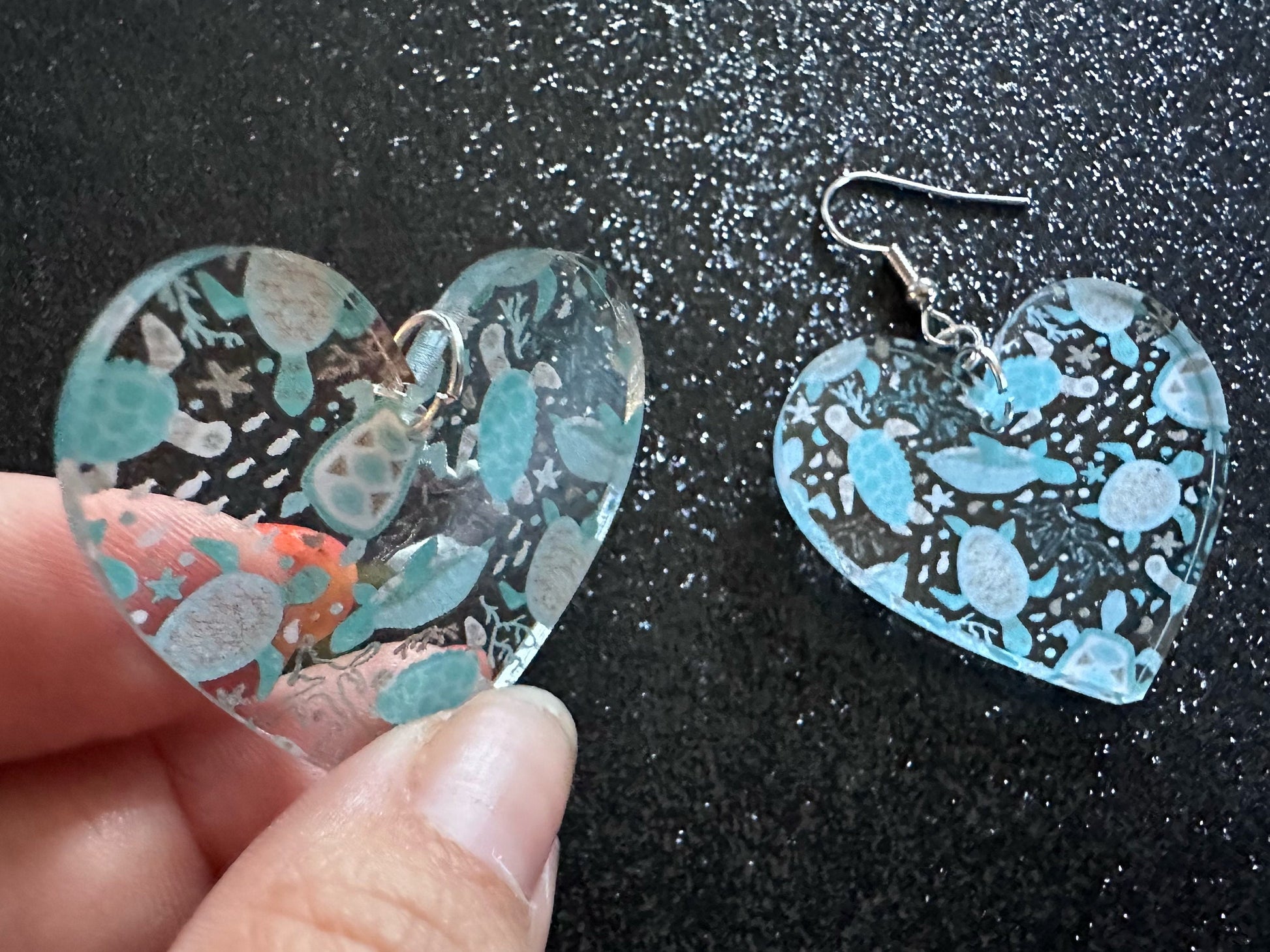 Turtle Earrings: Laser Cut Acrylic Turtles, Ocean Animals, Sea Creatures, Aquatic, Sea Turtles, Save the Turtles, Gifts for Her/Him/Them