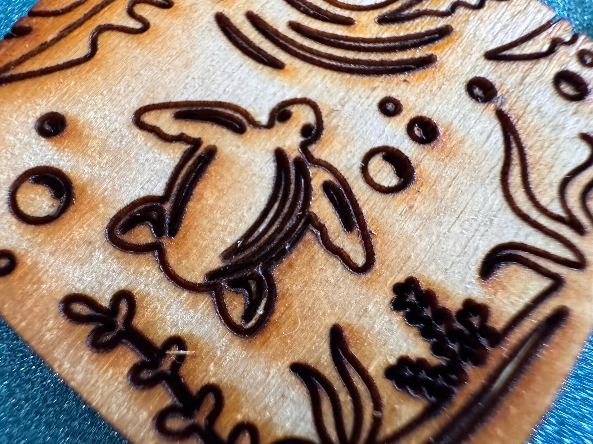 Turtle Earrings: Laser Cut Wooden Sea Creatures, Ocean, Hawaii, Green Sea Turtle, Diving, Divers, Aquatic, Best Gifts for Her/Him/Them