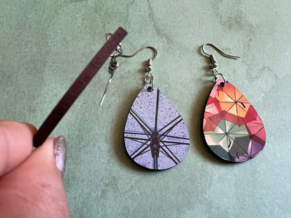 Umbrella Earrings: Rainbow Umbrellas, Rainy Clear Umbrella, Sublimated, Best Gifts for Her/Him/Them