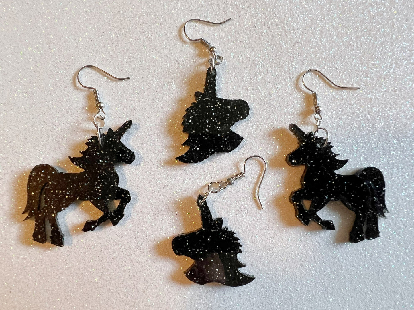Unicorn Earrings: Laser Cut Acrylic Unicorns, Animals, Magic, Magical Creature, Halloween, Best Gifts for Her/Him/Them