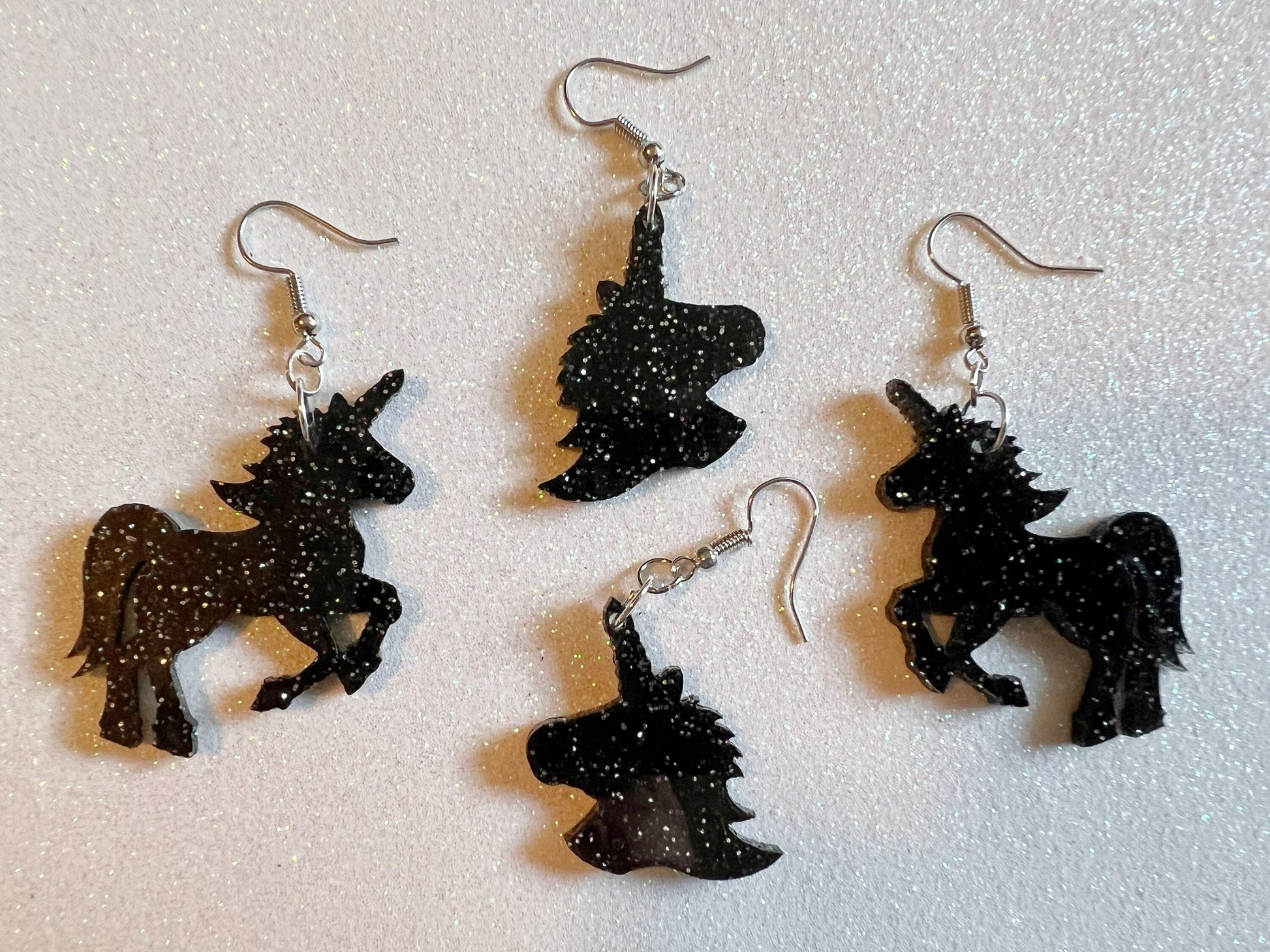 Unicorn Earrings: Laser Cut Acrylic Unicorns, Animals, Magic, Magical Creature, Halloween, Best Gifts for Her/Him/Them