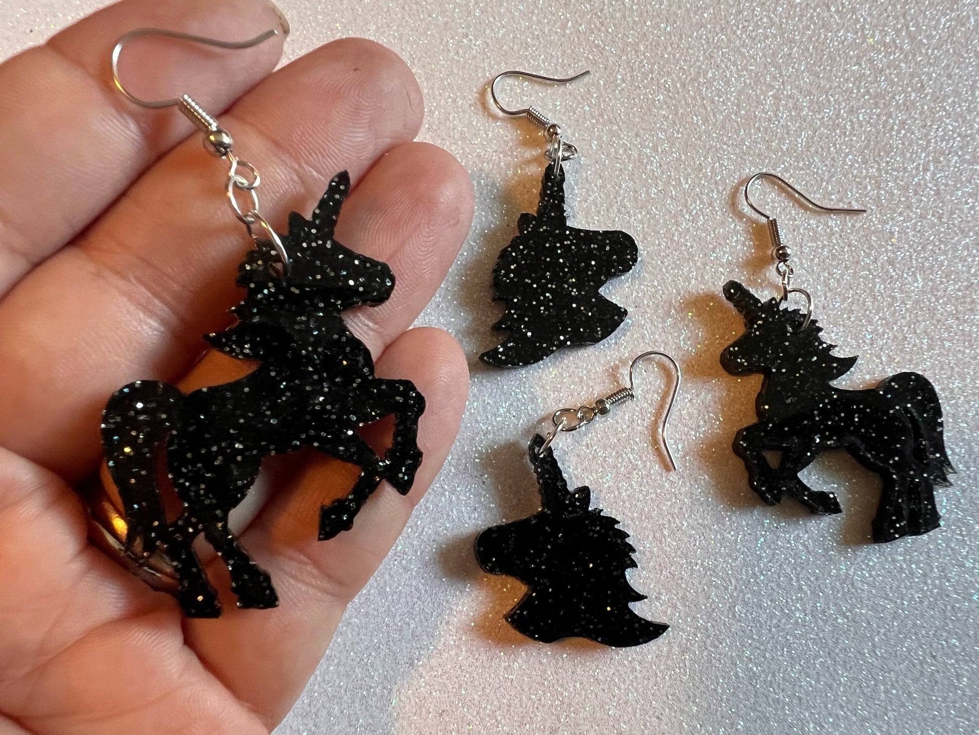 Unicorn Earrings: Laser Cut Acrylic Unicorns, Animals, Magic, Magical Creature, Halloween, Best Gifts for Her/Him/Them