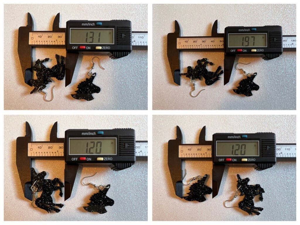 Unicorn Earrings: Laser Cut Acrylic Unicorns, Animals, Magic, Magical Creature, Halloween, Best Gifts for Her/Him/Them