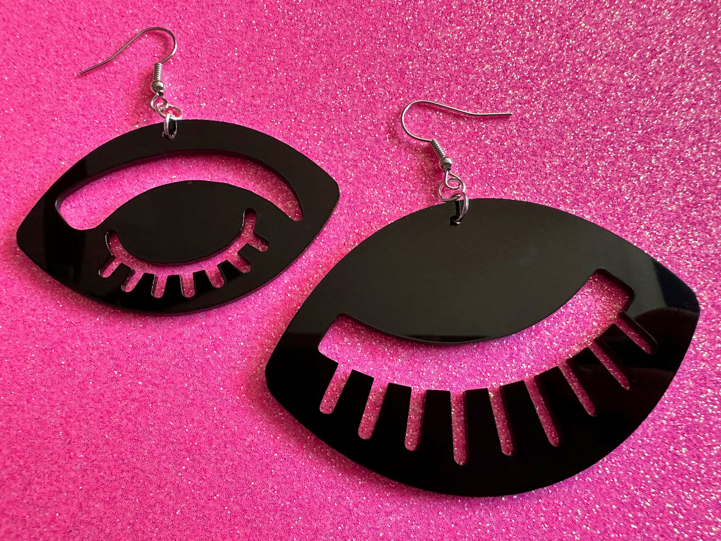 Unique Eye Earrings: Laser Cut Acrylic Eyes, Minimalist Earrings, Beautiful, Makeup, Beauty, Eyebrows, Eyelashes, Gifts for Her/Him/Them