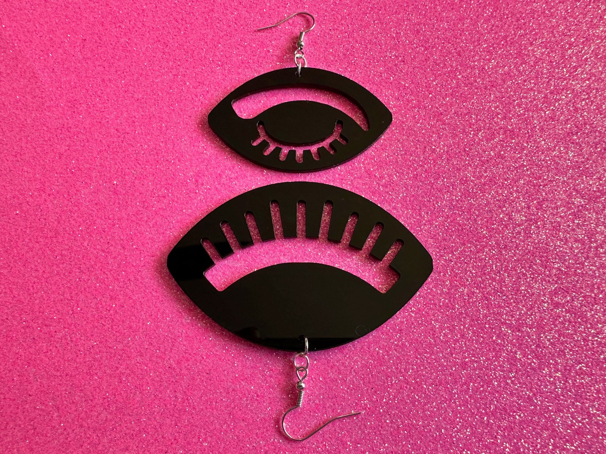Unique Eye Earrings: Laser Cut Acrylic Eyes, Minimalist Earrings, Beautiful, Makeup, Beauty, Eyebrows, Eyelashes, Gifts for Her/Him/Them