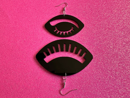 Unique Eye Earrings: Laser Cut Acrylic Eyes, Minimalist Earrings, Beautiful, Makeup, Beauty, Eyebrows, Eyelashes, Gifts for Her/Him/Them