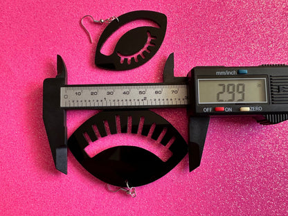 Unique Eye Earrings: Laser Cut Acrylic Eyes, Minimalist Earrings, Beautiful, Makeup, Beauty, Eyebrows, Eyelashes, Gifts for Her/Him/Them