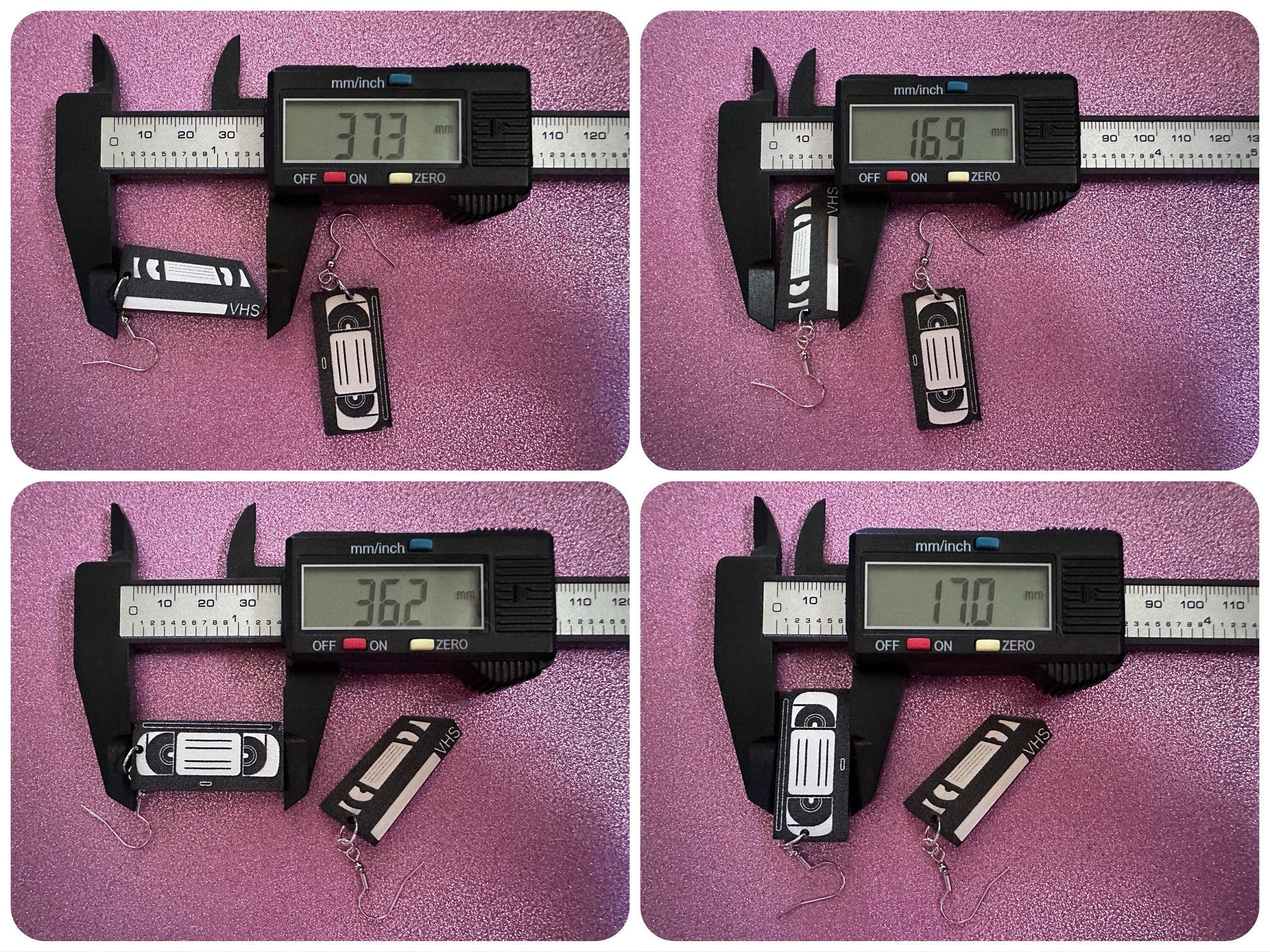 VHS Earrings: Laser Cut Acrylic Video Tape Earrings, Retro Tapes, Movies, 90s, 80s, Old School, Movie Night, Best Gifts for Her/Him/Them