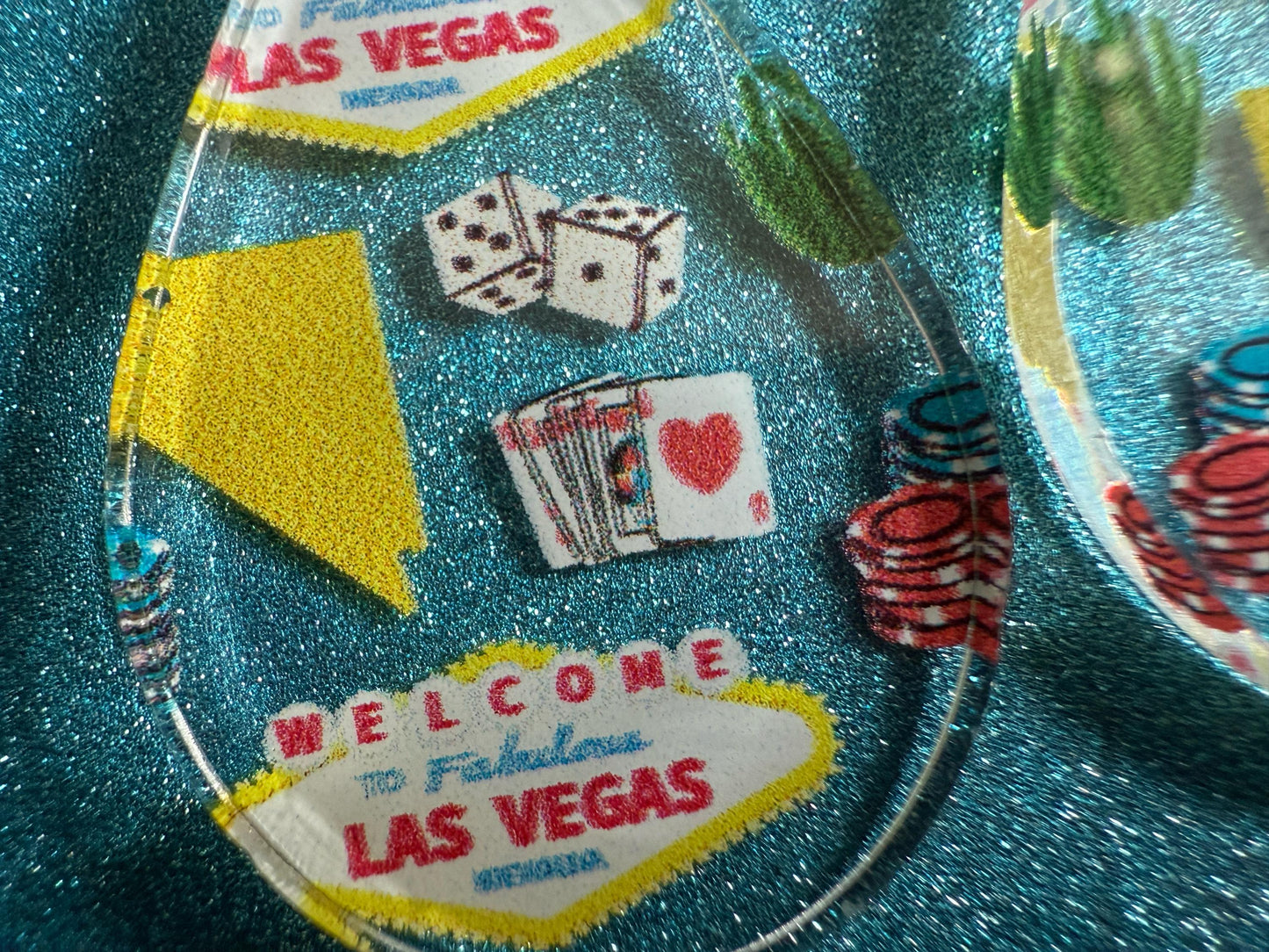 Vegas Earrings: Laser Cut Acrylic Las Vegas Flair, Gambling, Cards, Dice, Nevada, Bachelor, Bachelorette,Party, Best Gifts for Her/Him/Them
