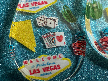 Vegas Earrings: Laser Cut Acrylic Las Vegas Flair, Gambling, Cards, Dice, Nevada, Bachelor, Bachelorette,Party, Best Gifts for Her/Him/Them