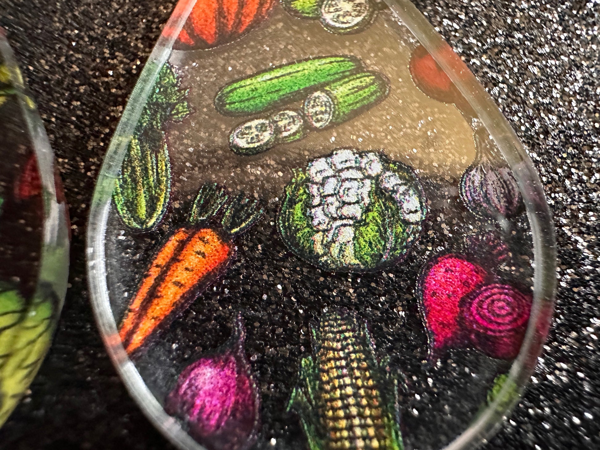 Vegetable Earrings: Laser Cut Acrylic Vegetables, Eggplant, Food, Cabbage, Corn, Pumpkin, Onion, Potato, Mushroom, Gifts for Her/Him/Them