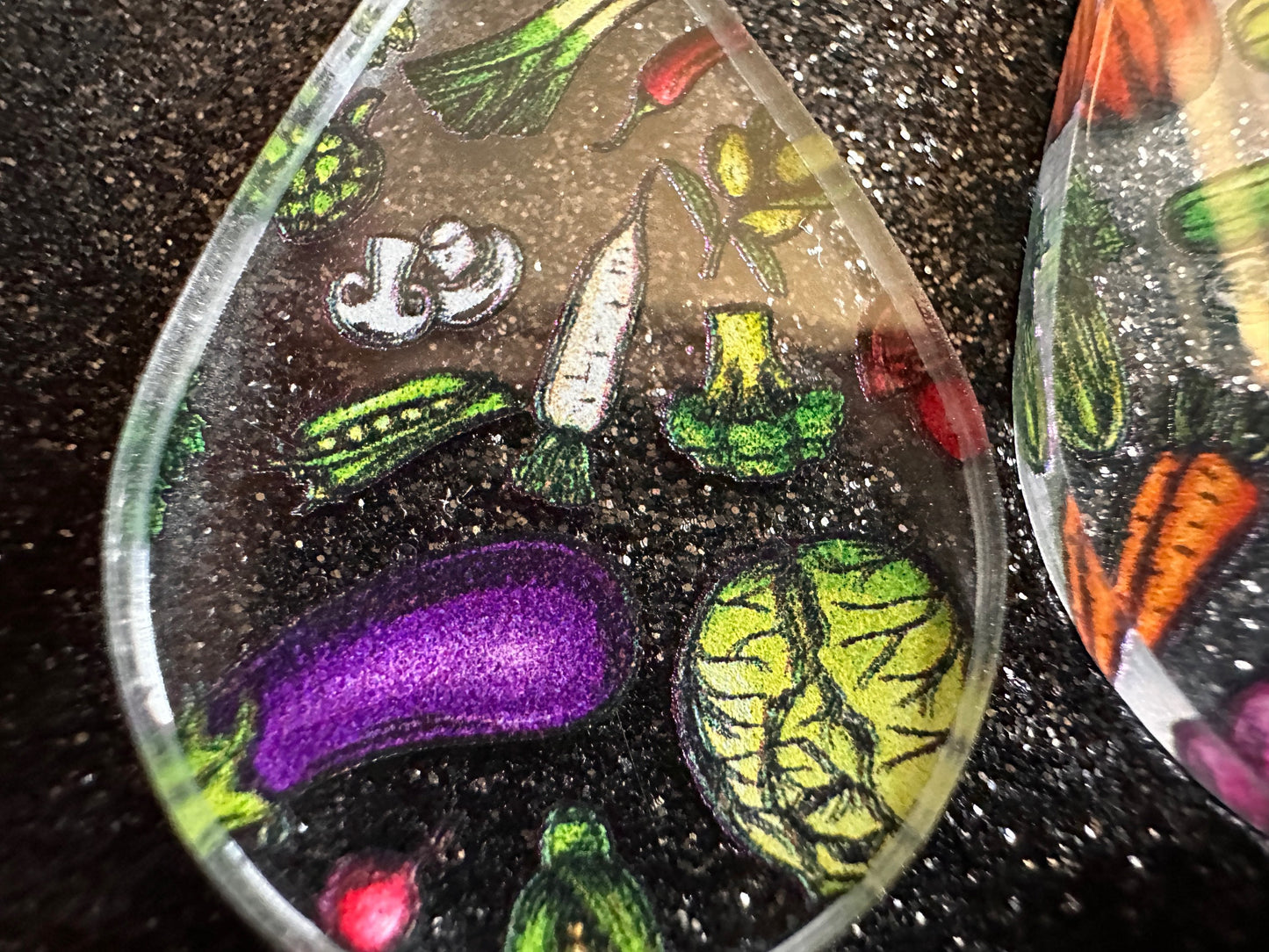 Vegetable Earrings: Laser Cut Acrylic Vegetables, Eggplant, Food, Cabbage, Corn, Pumpkin, Onion, Potato, Mushroom, Gifts for Her/Him/Them