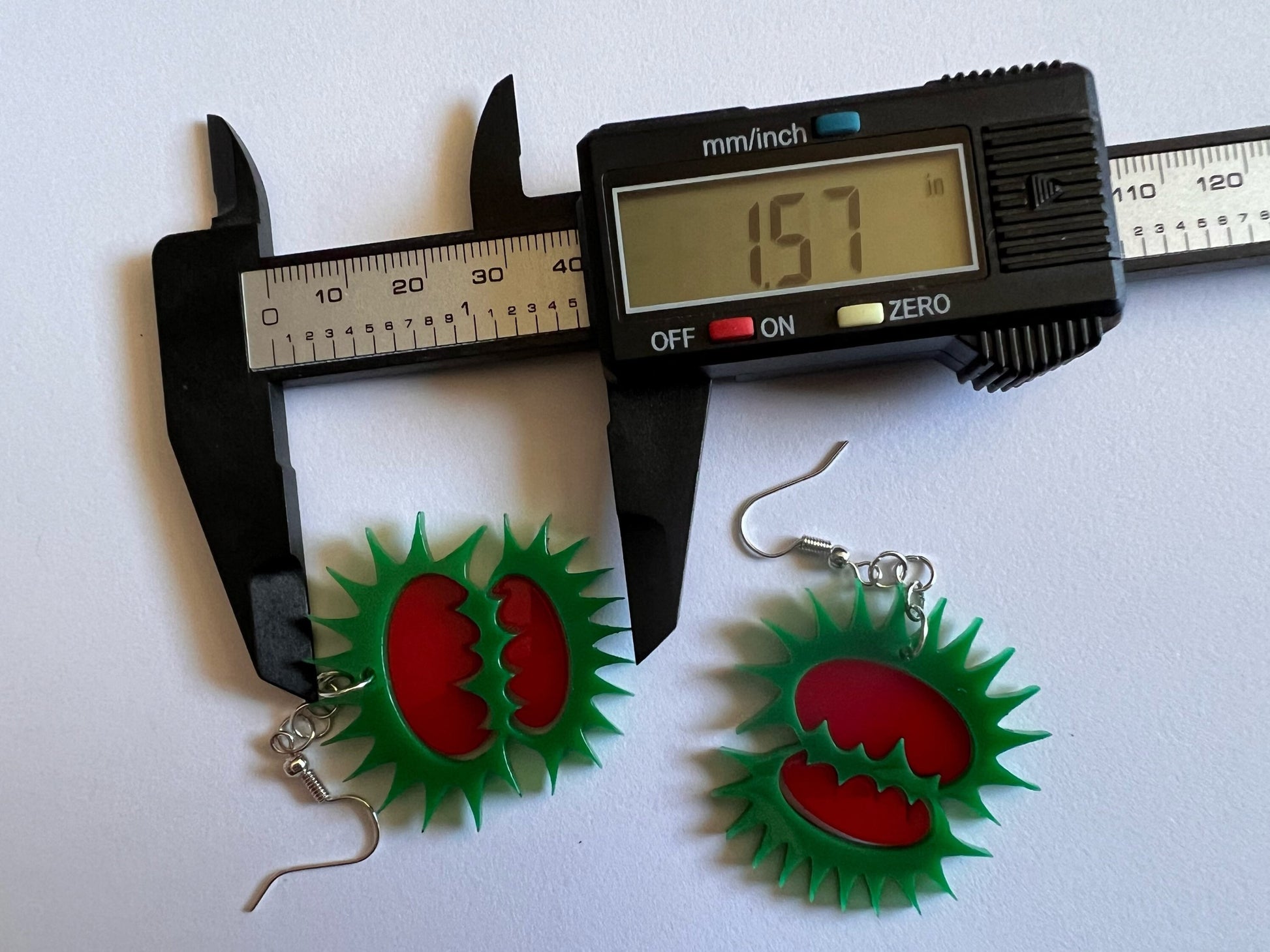 Venus Fly Trap Earrings: Exotic Plants, Green Earrings, Laser Cut Acrylic Jewelry, Carnivorous Plants, Best Gifts for Her/Him/Them