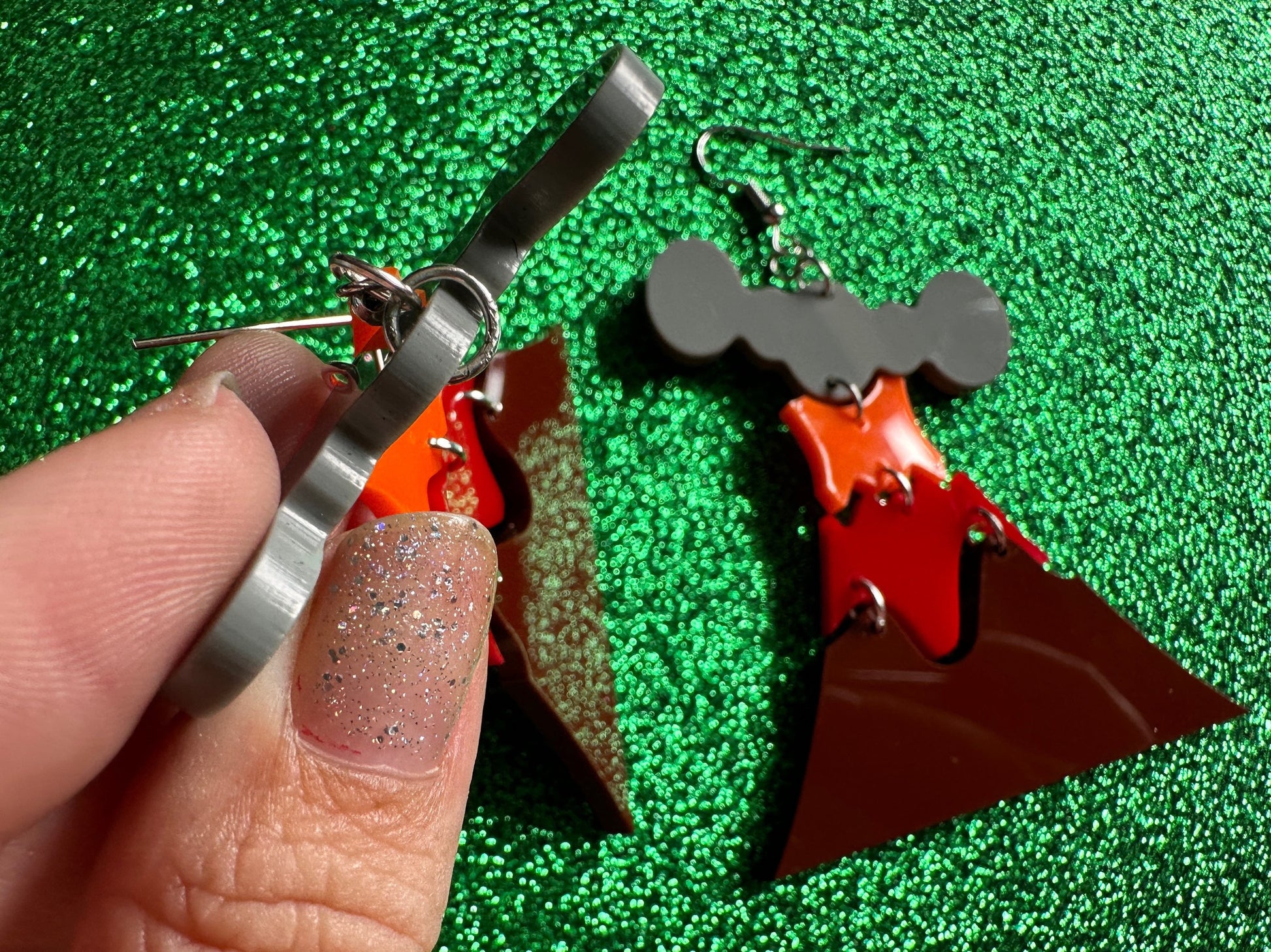 Volcano Earrings: Laser Cut Acrylic Volcanoes, Lava, Hawaiian Volcano, Goddess Pele, Volcanic Eruption, Mauna Loa, Gifts for Her/Him/Them