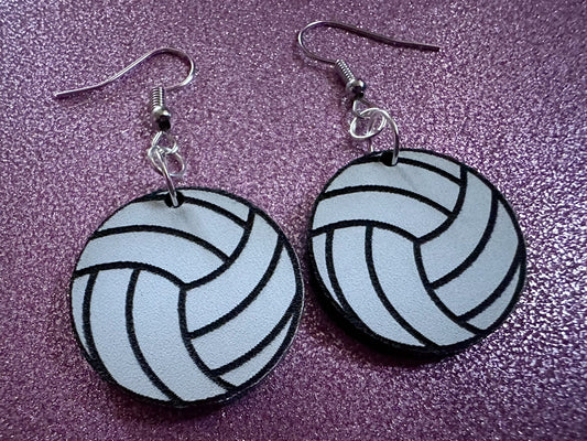 Volleyball Earrings: Laser Cut Acrylic Volleyballs, Sports Team, Sport Teams, Beach, Summer Vibes, Best Gifts for Her/Him/Them
