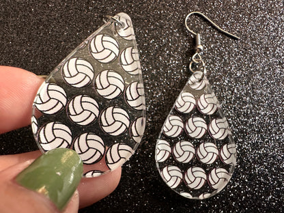 Volleyball Earrings: Laser Cut Acrylic Volleyballs, Sports Team, Sport Teams, Beach, Summer Vibes, Best Gifts for Her/Him/Them