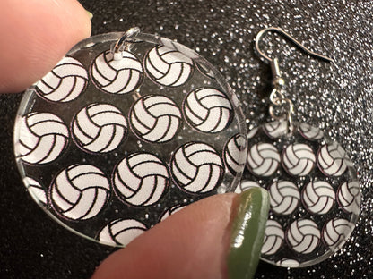 Volleyball Earrings: Laser Cut Acrylic Volleyballs, Sports Team, Sport Teams, Beach, Summer Vibes, Best Gifts for Her/Him/Them