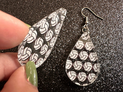 Volleyball Earrings: Laser Cut Acrylic Volleyballs, Sports Team, Sport Teams, Beach, Summer Vibes, Best Gifts for Her/Him/Them