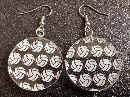 Volleyball Earrings: Laser Cut Acrylic Volleyballs, Sports Team, Sport Teams, Beach, Summer Vibes, Best Gifts for Her/Him/Them