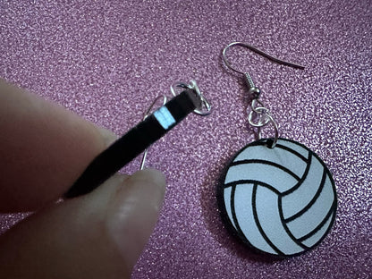 Volleyball Earrings: Laser Cut Acrylic Volleyballs, Sports Team, Sport Teams, Beach, Summer Vibes, Best Gifts for Her/Him/Them
