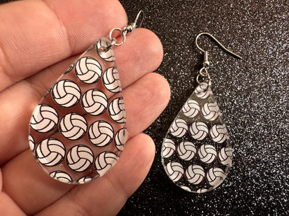 Volleyball Earrings: Laser Cut Acrylic Volleyballs, Sports Team, Sport Teams, Beach, Summer Vibes, Best Gifts for Her/Him/Them