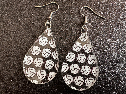 Volleyball Earrings: Laser Cut Acrylic Volleyballs, Sports Team, Sport Teams, Beach, Summer Vibes, Best Gifts for Her/Him/Them