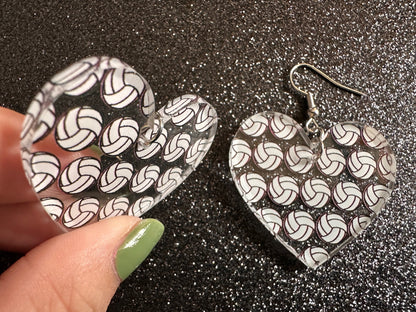 Volleyball Earrings: Laser Cut Acrylic Volleyballs, Sports Team, Sport Teams, Beach, Summer Vibes, Best Gifts for Her/Him/Them