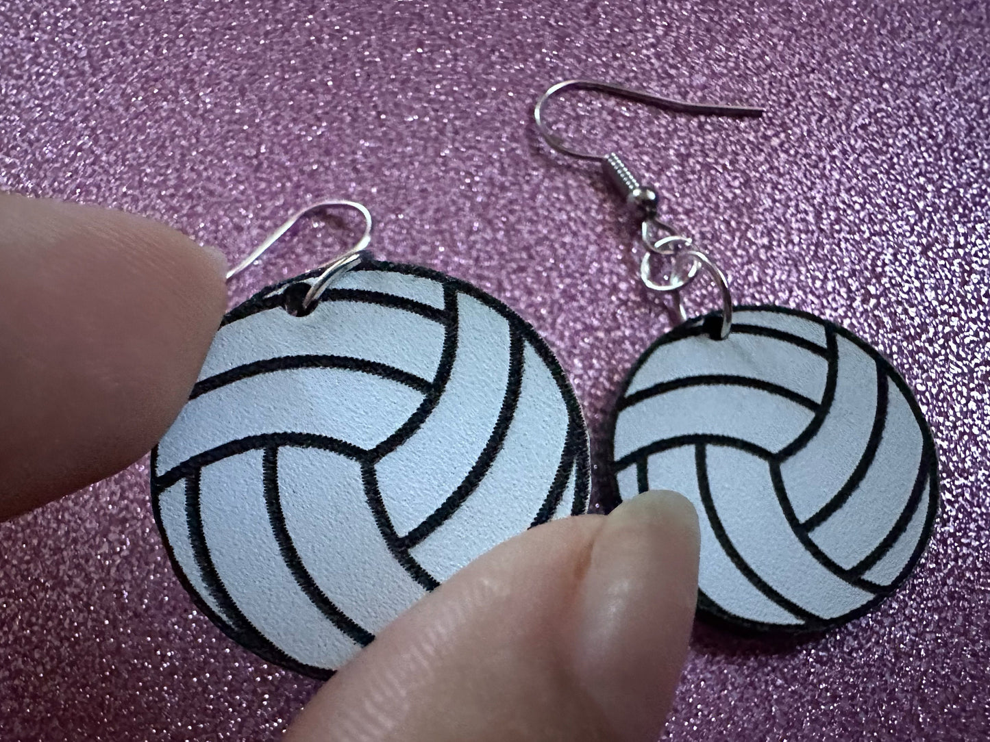 Volleyball Earrings: Laser Cut Acrylic Volleyballs, Sports Team, Sport Teams, Beach, Summer Vibes, Best Gifts for Her/Him/Them