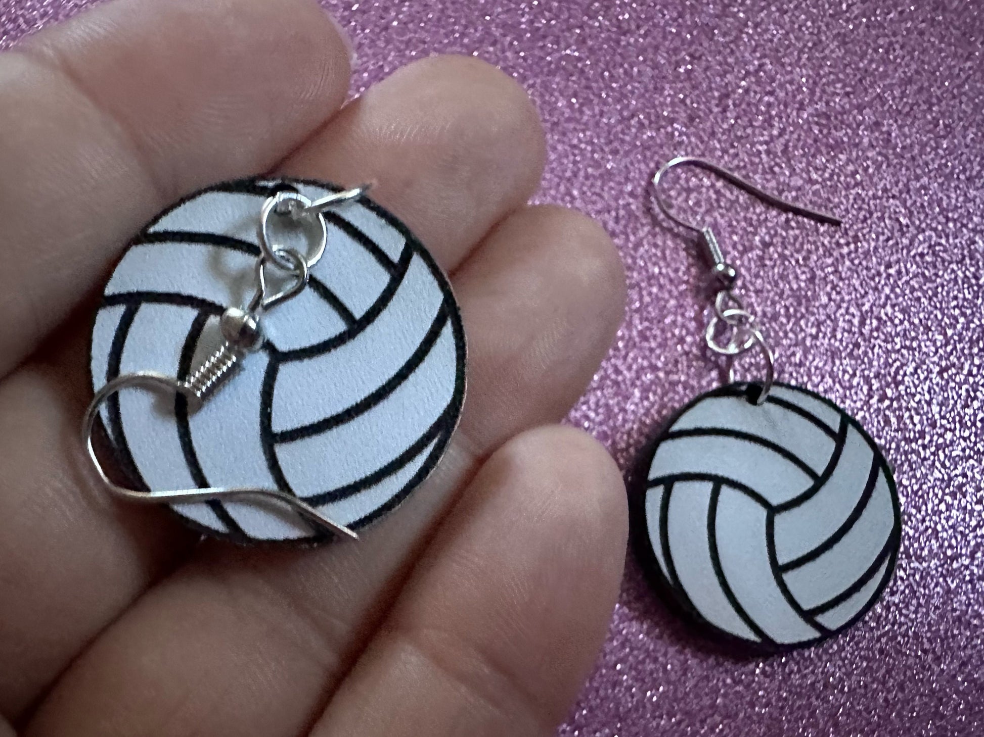 Volleyball Earrings: Laser Cut Acrylic Volleyballs, Sports Team, Sport Teams, Beach, Summer Vibes, Best Gifts for Her/Him/Them