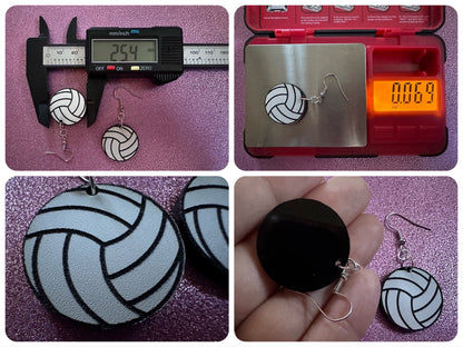 Volleyball Earrings: Laser Cut Acrylic Volleyballs, Sports Team, Sport Teams, Beach, Summer Vibes, Best Gifts for Her/Him/Them