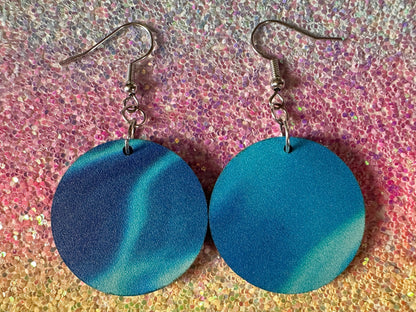Water Earrings: Laser Cut Acrylic Ocean Earrings, Pool, Sea, Swimming, Waves, Beach, Tropical Vacation, Summer, Best Gifts for Her/Him/Them