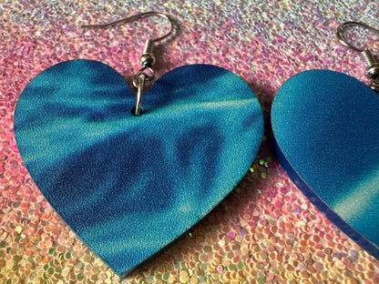 Water Earrings: Laser Cut Acrylic Ocean Earrings, Pool, Sea, Swimming, Waves, Beach, Tropical Vacation, Summer, Best Gifts for Her/Him/Them