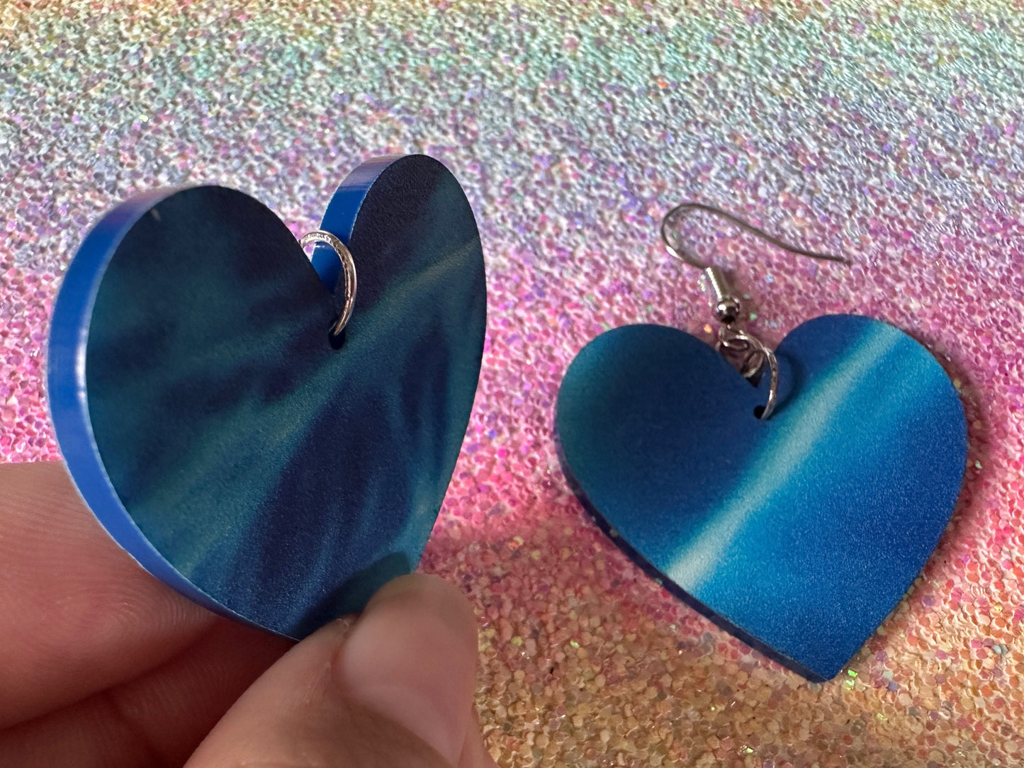 Water Earrings: Laser Cut Acrylic Ocean Earrings, Pool, Sea, Swimming, Waves, Beach, Tropical Vacation, Summer, Best Gifts for Her/Him/Them