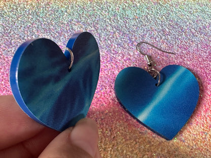 Water Earrings: Laser Cut Acrylic Ocean Earrings, Pool, Sea, Swimming, Waves, Beach, Tropical Vacation, Summer, Best Gifts for Her/Him/Them