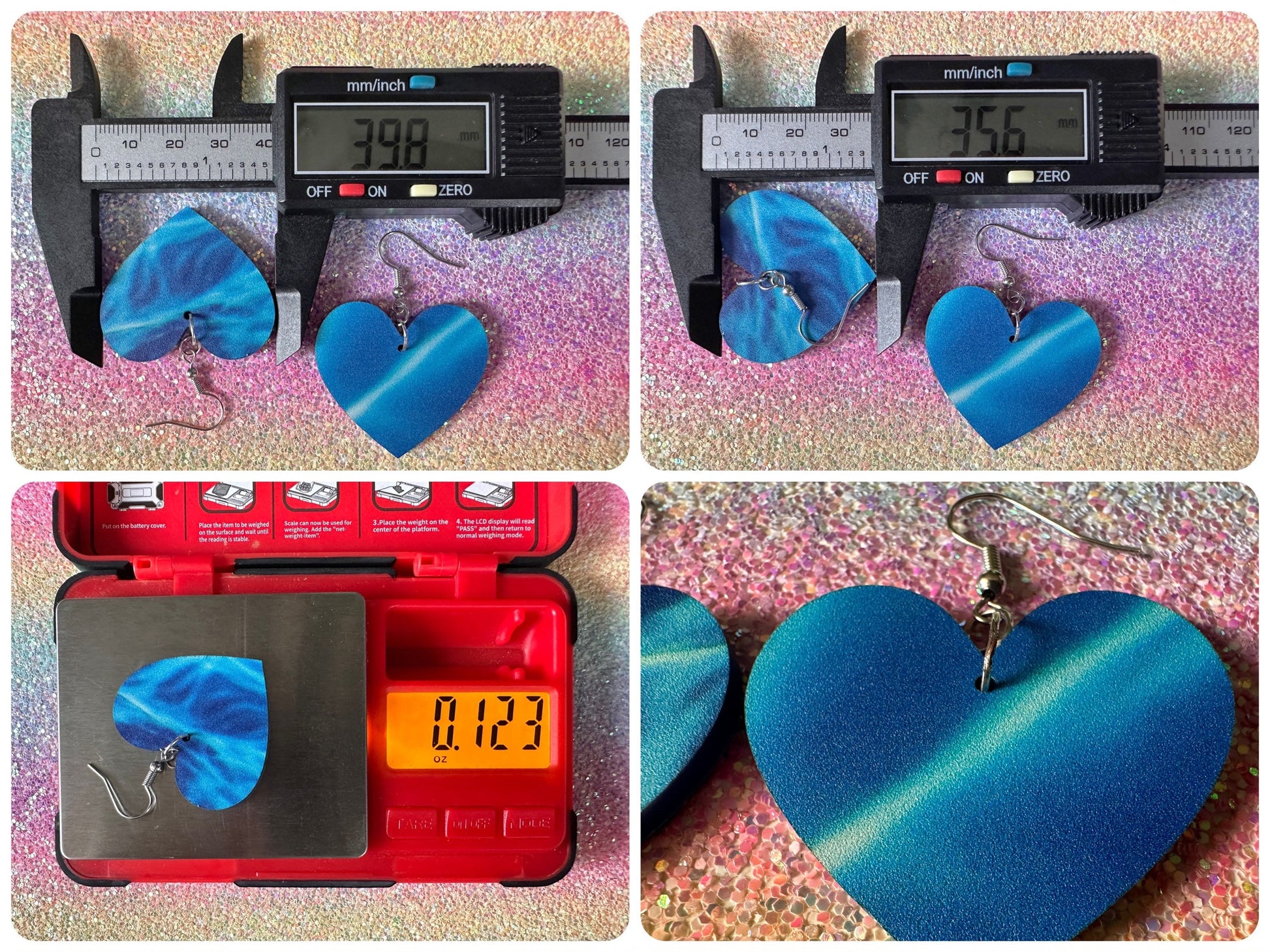 Water Earrings: Laser Cut Acrylic Ocean Earrings, Pool, Sea, Swimming, Waves, Beach, Tropical Vacation, Summer, Best Gifts for Her/Him/Them
