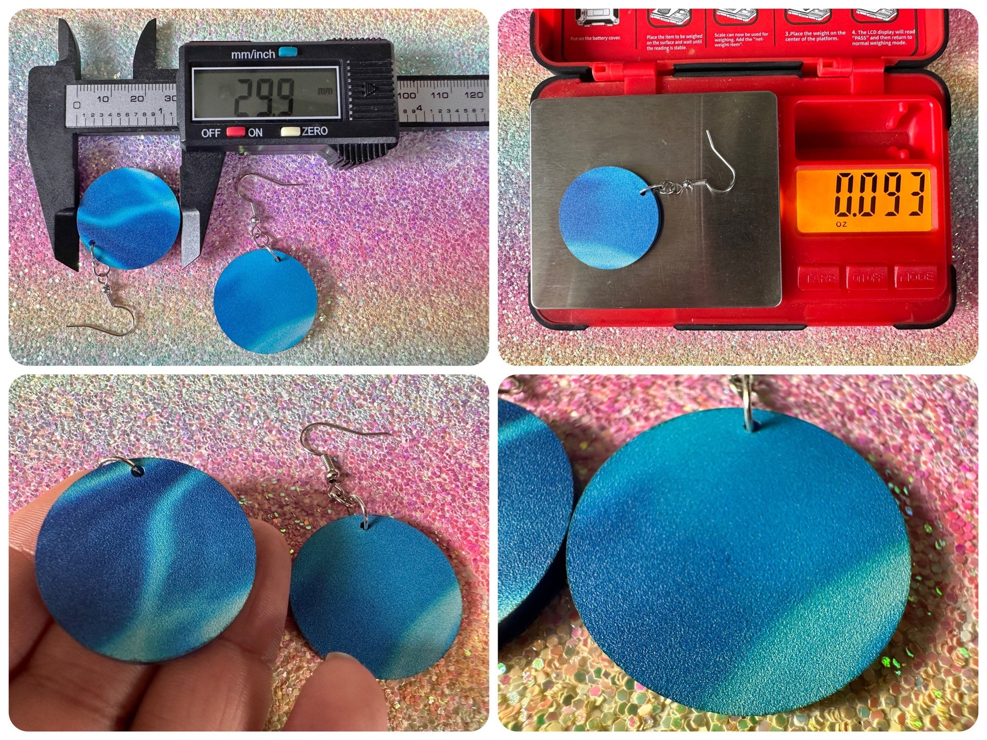 Water Earrings: Laser Cut Acrylic Ocean Earrings, Pool, Sea, Swimming, Waves, Beach, Tropical Vacation, Summer, Best Gifts for Her/Him/Them