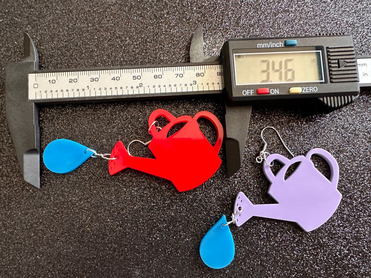 Watering Can Earrings: Laser Cut Acrylic Flowers, Garden, Floral, Gardening, Botany, Plants, Best Gifts for Her/Him/Them