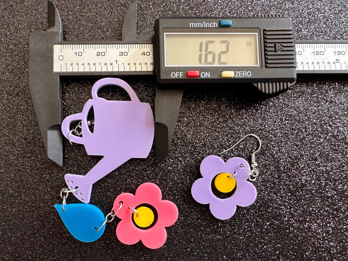 Watering Can Earrings: Laser Cut Acrylic Flowers, Rain Drop, Garden, Floral, Plants, Best Gifts for Her/Him/Them