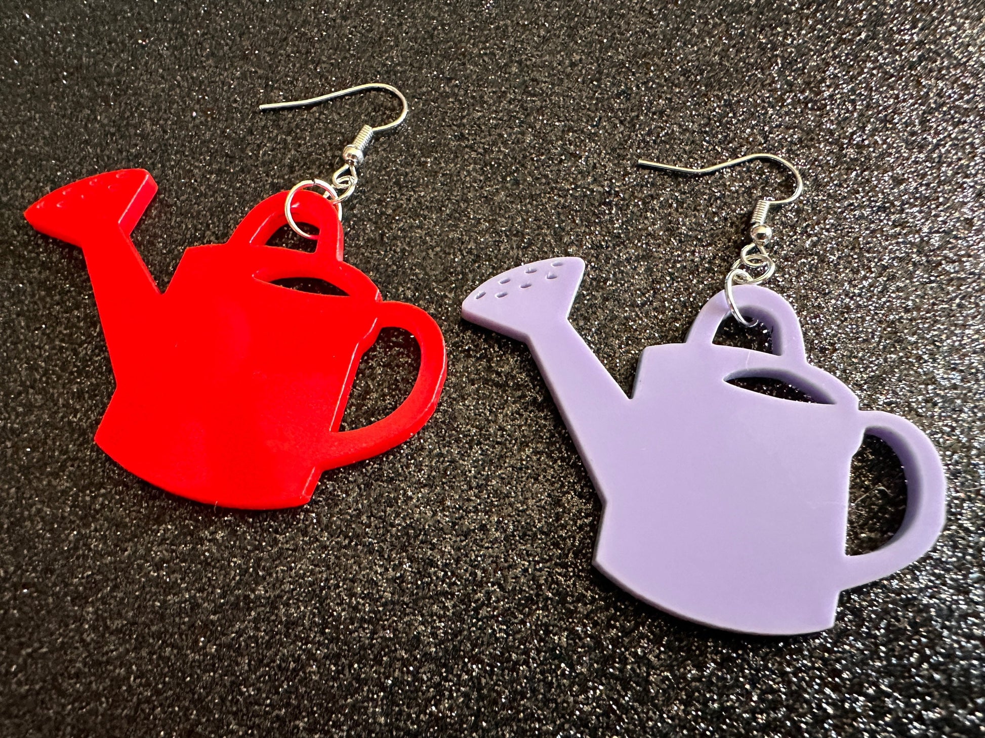Watering Can Earrings: Laser Cut Acrylic Flowers, Rain Drop, Garden, Floral, Plants, Best Gifts for Her/Him/Them