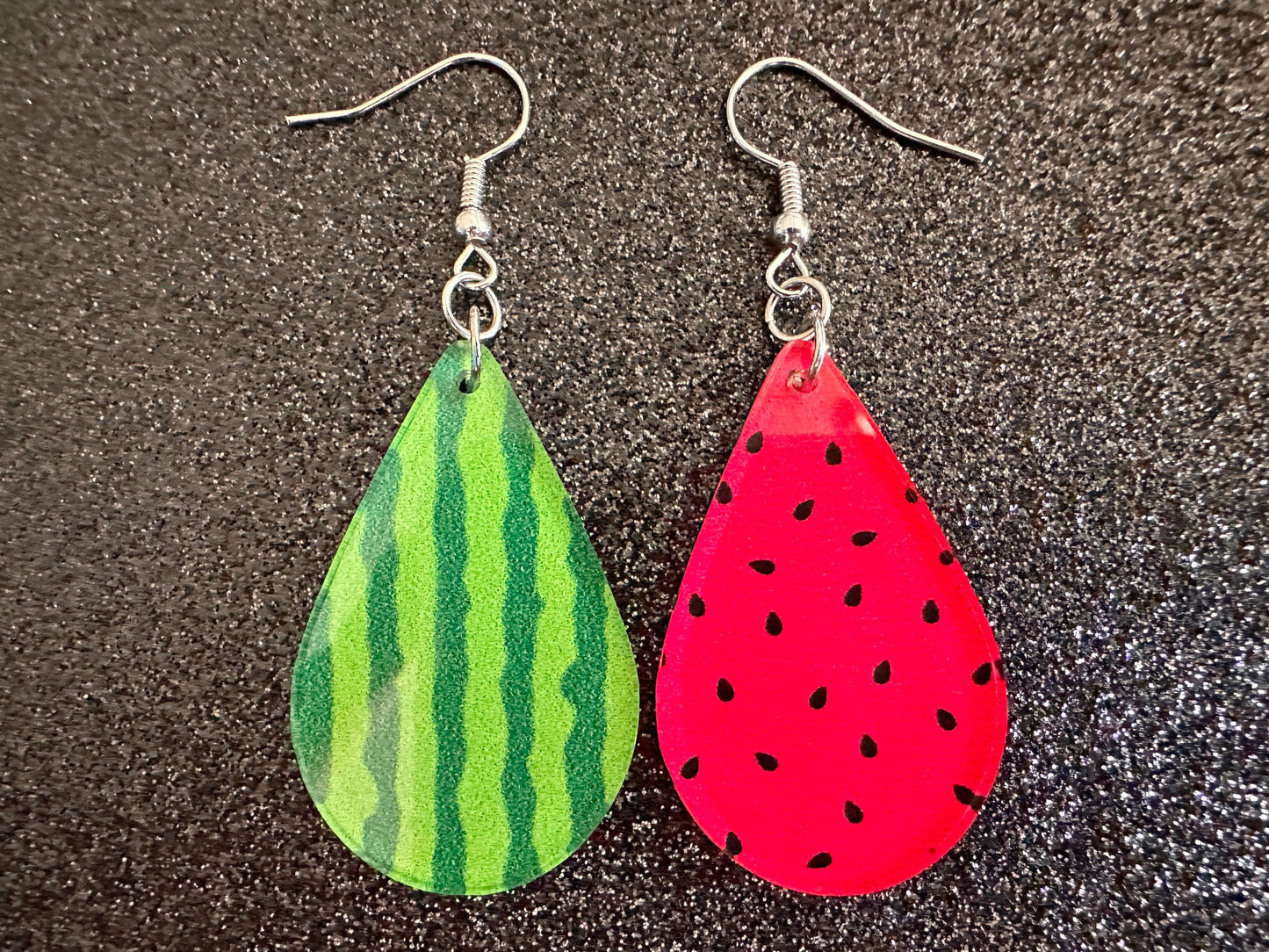 Watermelon Earrings: Laser Cut Acrylic Watermelons, Fruit, Summer Vibes, Food Earrings, Green Earrings, Sugar, Best Gifts for Her/Him/Them