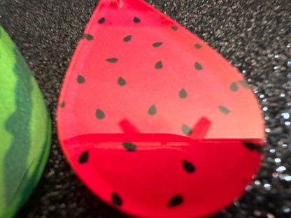 Watermelon Earrings: Laser Cut Acrylic Watermelons, Fruit, Summer Vibes, Food Earrings, Green Earrings, Sugar, Best Gifts for Her/Him/Them