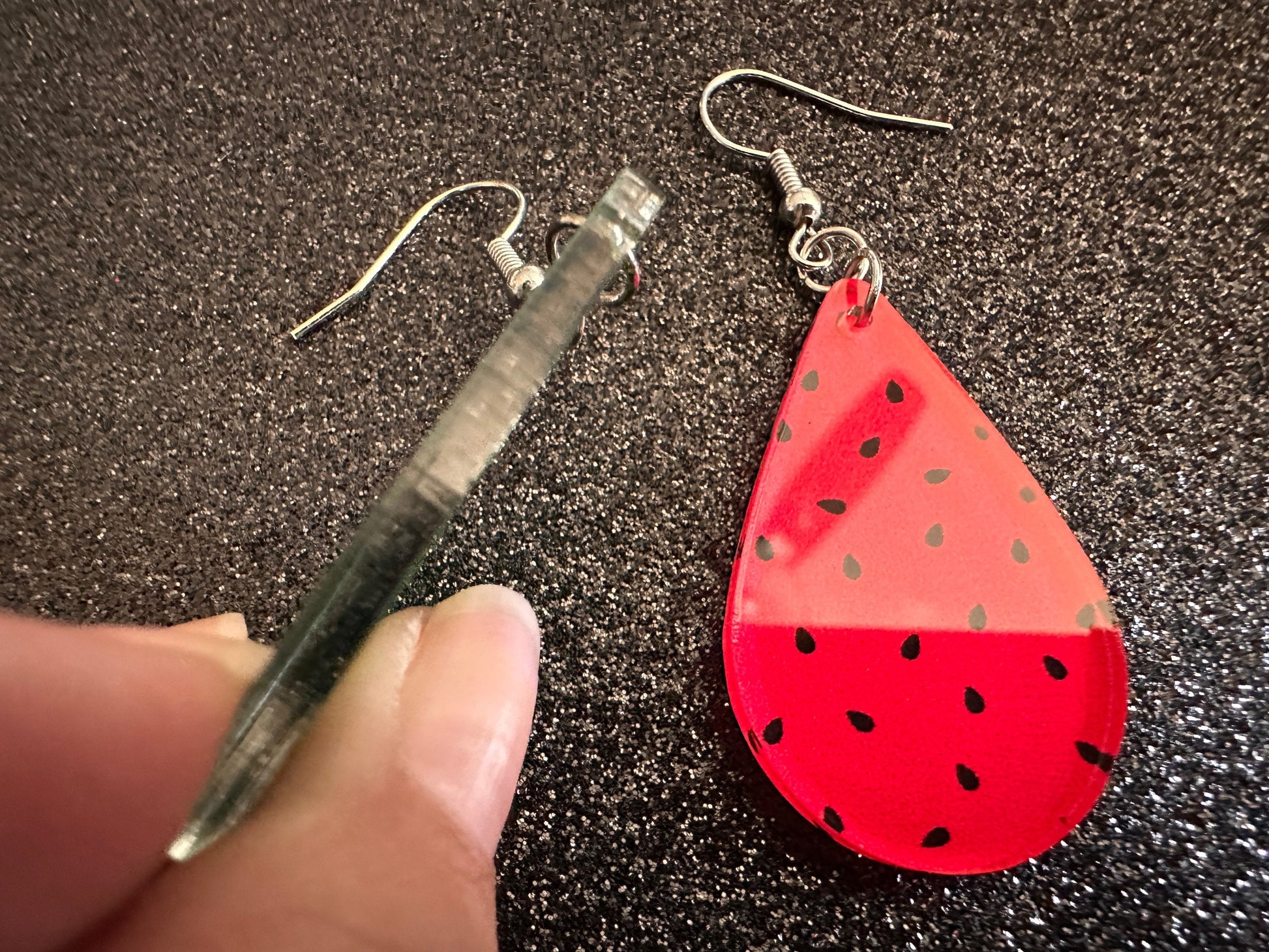 Watermelon Earrings: Laser Cut Acrylic Watermelons, Fruit, Summer Vibes, Food Earrings, Green Earrings, Sugar, Best Gifts for Her/Him/Them